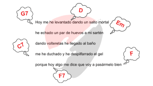 Cómo tocar los acordes sobre las letras de canciones